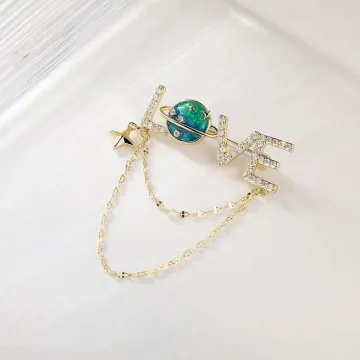 Love Chain Brooch Hijab Safety Pin 